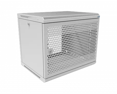 Шкаф телекоммуникационный настенный разборный МИКсистем 19" Keys 9U 600x450  дверь перфорация серый