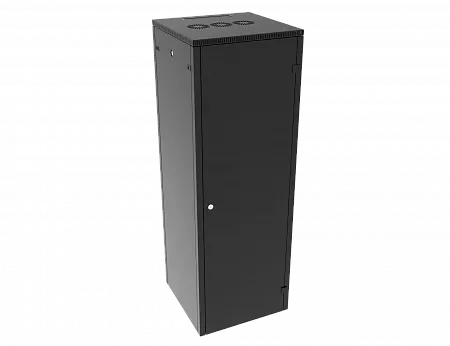 Шкаф телекоммуникационный напольный МИКсистем 19" серия ECO-L 18U 600*600 дверь металл черный